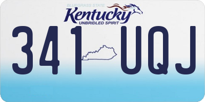KY license plate 341UQJ