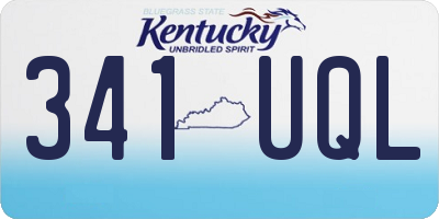 KY license plate 341UQL