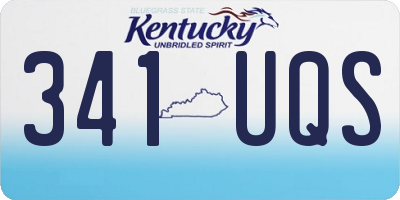 KY license plate 341UQS