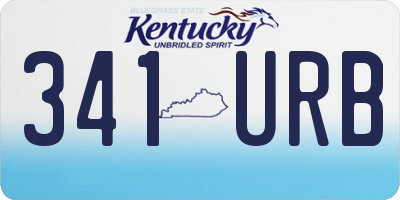KY license plate 341URB