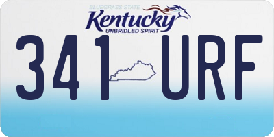KY license plate 341URF