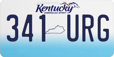 KY license plate 341URG