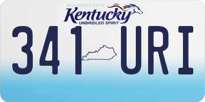 KY license plate 341URI