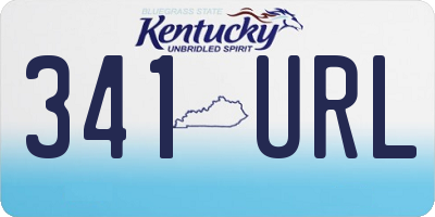 KY license plate 341URL