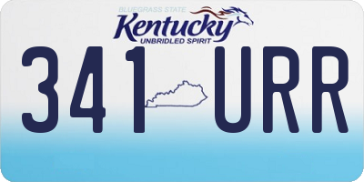KY license plate 341URR