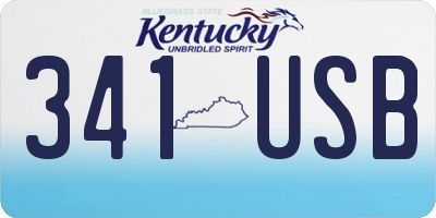 KY license plate 341USB