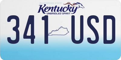 KY license plate 341USD