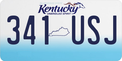 KY license plate 341USJ