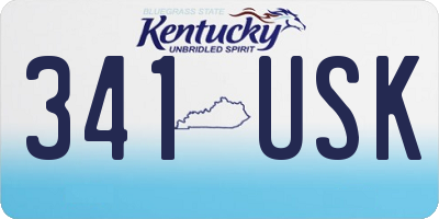 KY license plate 341USK