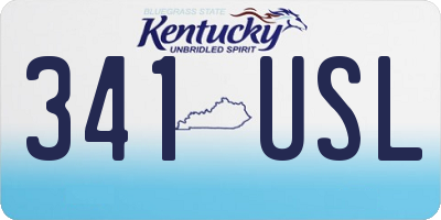KY license plate 341USL