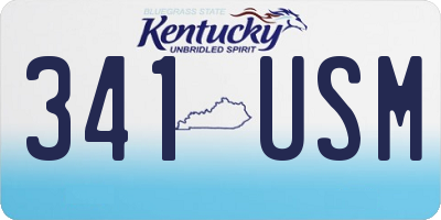KY license plate 341USM