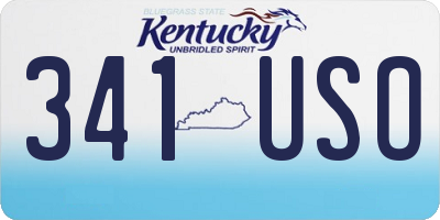 KY license plate 341USO