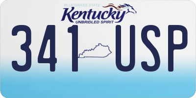 KY license plate 341USP