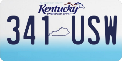 KY license plate 341USW