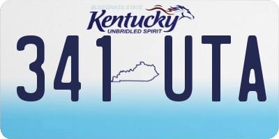 KY license plate 341UTA