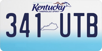 KY license plate 341UTB