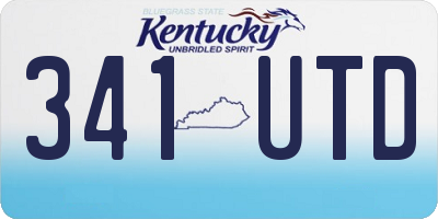 KY license plate 341UTD