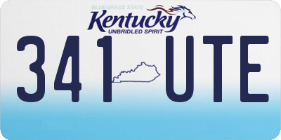 KY license plate 341UTE