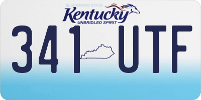 KY license plate 341UTF