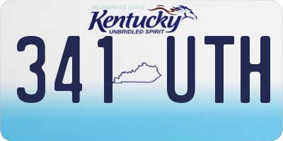 KY license plate 341UTH