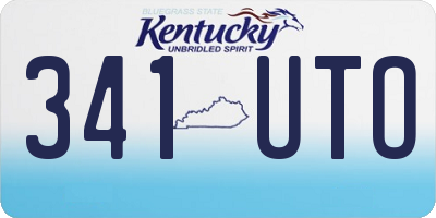 KY license plate 341UTO