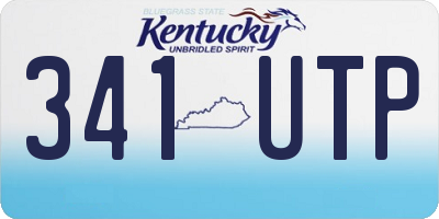 KY license plate 341UTP
