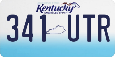 KY license plate 341UTR