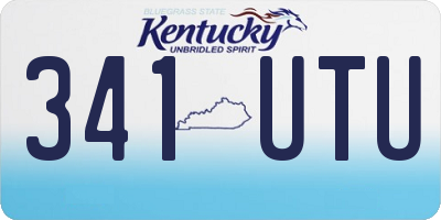 KY license plate 341UTU
