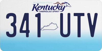 KY license plate 341UTV