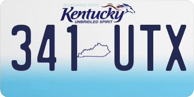 KY license plate 341UTX
