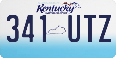 KY license plate 341UTZ