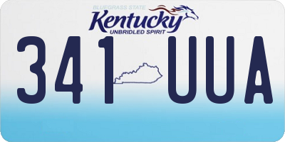 KY license plate 341UUA