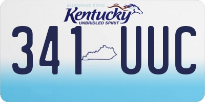 KY license plate 341UUC