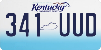 KY license plate 341UUD