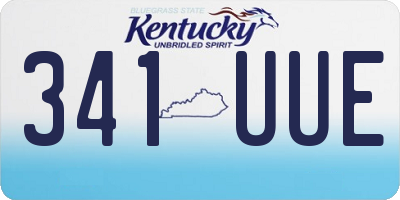 KY license plate 341UUE