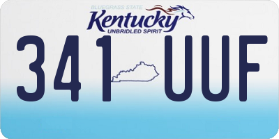 KY license plate 341UUF