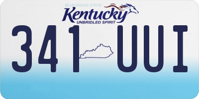 KY license plate 341UUI