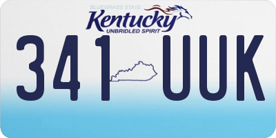 KY license plate 341UUK