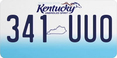KY license plate 341UUO