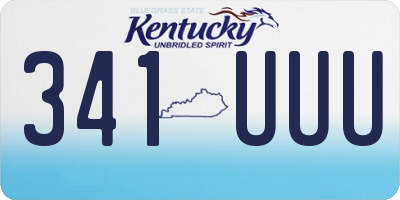 KY license plate 341UUU