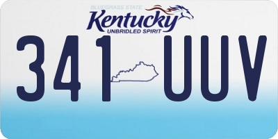 KY license plate 341UUV