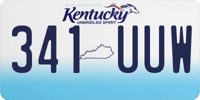 KY license plate 341UUW