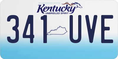 KY license plate 341UVE