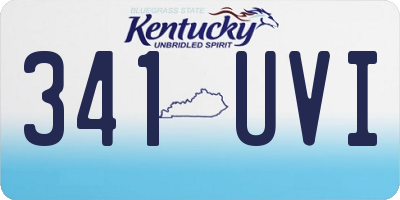 KY license plate 341UVI