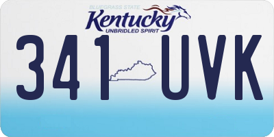 KY license plate 341UVK