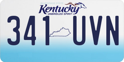 KY license plate 341UVN