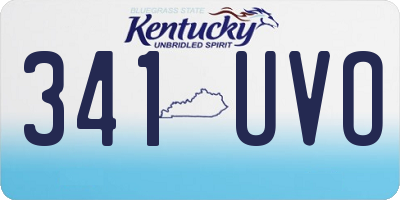 KY license plate 341UVO