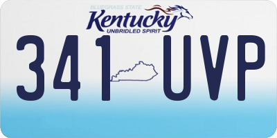 KY license plate 341UVP