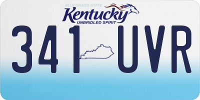 KY license plate 341UVR
