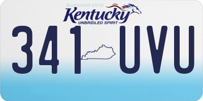 KY license plate 341UVU